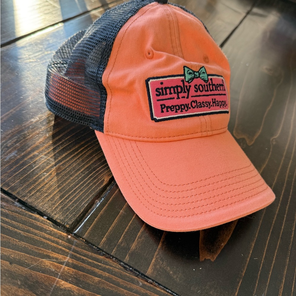 Simply Southern women’s Cap in Orange and navy